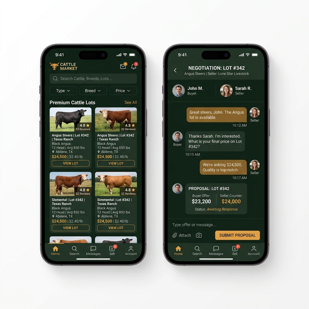 App do Boi — Interface do aplicativo